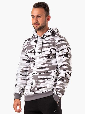 Snow Camo Ryderwear Men Hoodie Camo Tech Pullover Men's Hoodie | AU1457RW