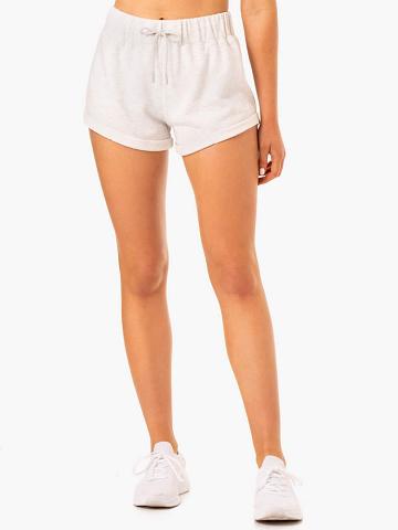 Snow Grey Marl Ryderwear Women Shorts Off Duty Fleece Women's Shorts | AU2170GL