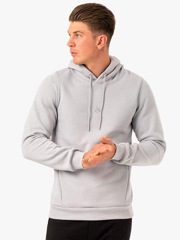 Snow Grey Ryderwear Men Hoodie Restore Pullover Men's Hoodie | AU1487IS