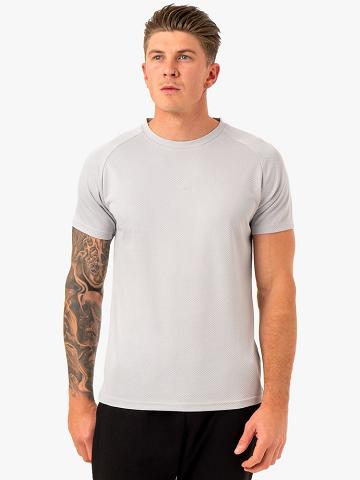 Snow Grey Ryderwear Men T Shirts Enhance Men's T Shirts | AU1221WY