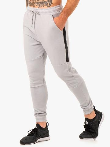 Snow Grey Ryderwear Men Track Pants Restore Fleece Men's Track Pants | AU1046OR