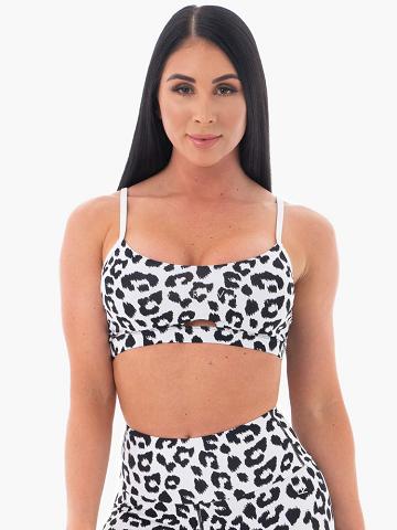 Snow Leopard Ryderwear Women Sports Bra Animal Women's Sports Bra | AU2551OR