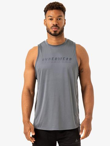 Steel Blue Ryderwear Men Tanks Overdrive Tank Men's Tanks | AU1158JJ