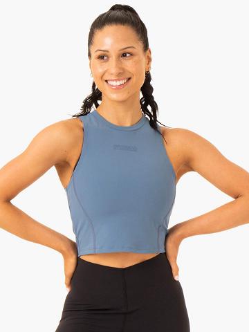 Steel Blue Ryderwear Women Tanks Highlight Compression Women's Tanks | AU2858SO