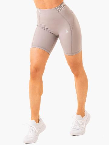 Steel Grey Ryderwear Women Shorts Level Up High Waisted Scrunch Women's Shorts | AU2085IS