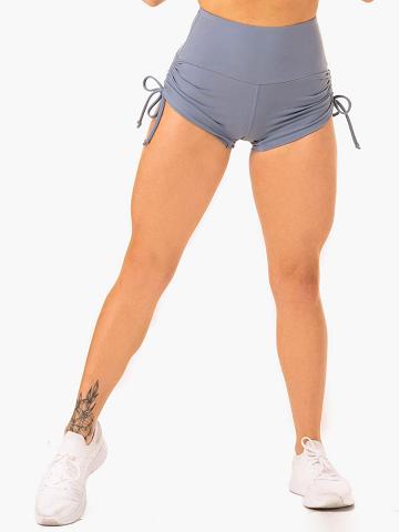 Steel Grey Ryderwear Women Shorts Staples Scrunch Bum Tie Up Women's Shorts | AU1987FM