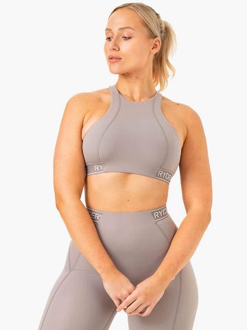 Steel Grey Ryderwear Women Sports Bra Level Up High Impact Women's Sports Bra | AU2271SO