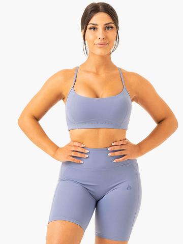 Stonewash Blue Ryderwear Women Sports Bra NKD Frame Women's Sports Bra | AU2256VD