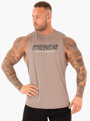 Tan Ryderwear Men Tanks Strength Baller Tank Men's Tanks | AU1176OR