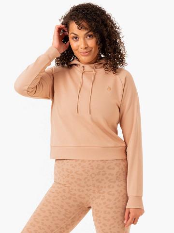 Tan Ryderwear Women Hoodie Ultra Pullover Women's Hoodie | AU1687MA