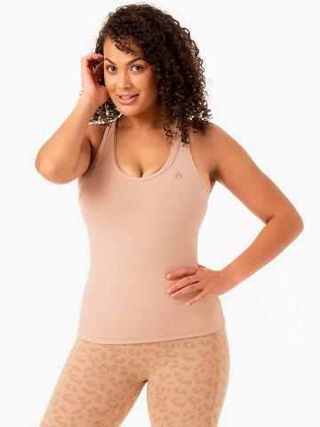 Tan Ryderwear Women Tanks Ultra Compression Women's Tanks | AU2892RW