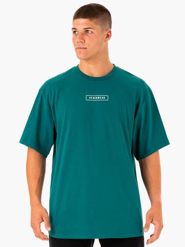 Teal Ryderwear Men T Shirts Recharge Men's T Shirts | AU1290LH