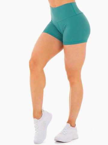 Teal Ryderwear Women Shorts Motion High Waisted Women's Shorts | AU2173KI