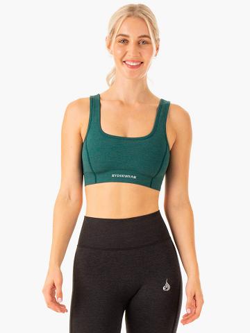 Teal Ryderwear Women Sports Bra Enhance Seamless Women's Sports Bra | AU2311GL