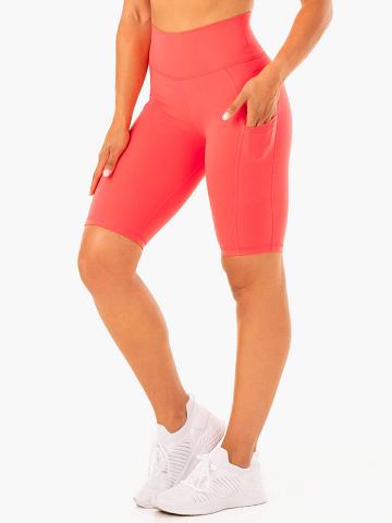 Watermelon Ryderwear Women Shorts Reset High Waisted Pocket Bike Women's Shorts | AU2087PQ