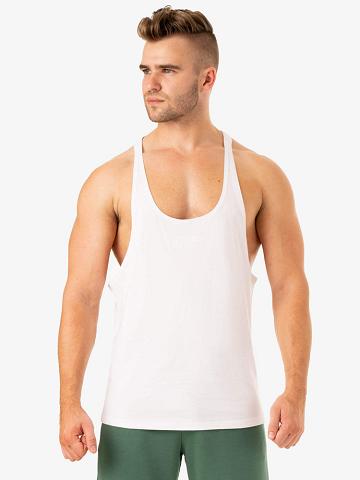 White Ryderwear Men Gym Stringers Limitless Stringer T-Back Men's Gym Stringers | AU1528VD