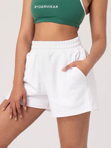 White Ryderwear Women Shorts Elevate Track Women's Shorts | AU2127BC