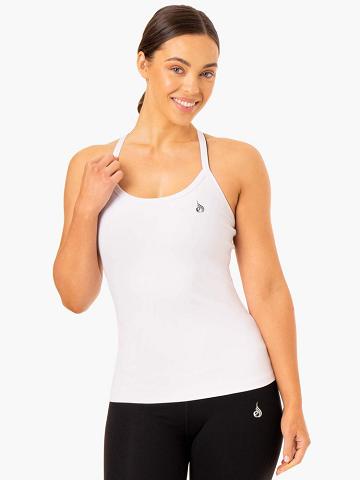 White Ryderwear Women Tanks Foundation Training Women's Tanks | AU2939WY