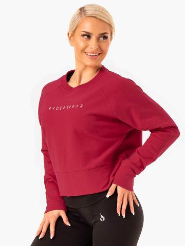 Wine Red Ryderwear Women Sweaters Motion Women's Sweaters | AU2636EX